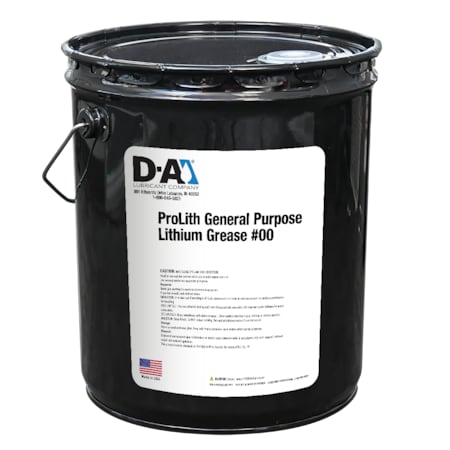 D-A Lubricant Co D-A ProLith General Purpose Lithium Grease No 00 - 35 Lb Metal Pail 12539